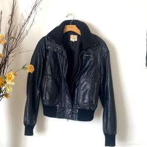 Faux leather jacket